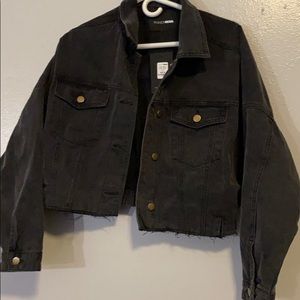 Fashion nova denim wash drop jacket